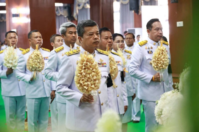 ศส.18 ร่วมพิธีบำเพ็ญกุศลและถวายดอกไม้จันทน์ ... พารามิเตอร์รูปภาพ 1